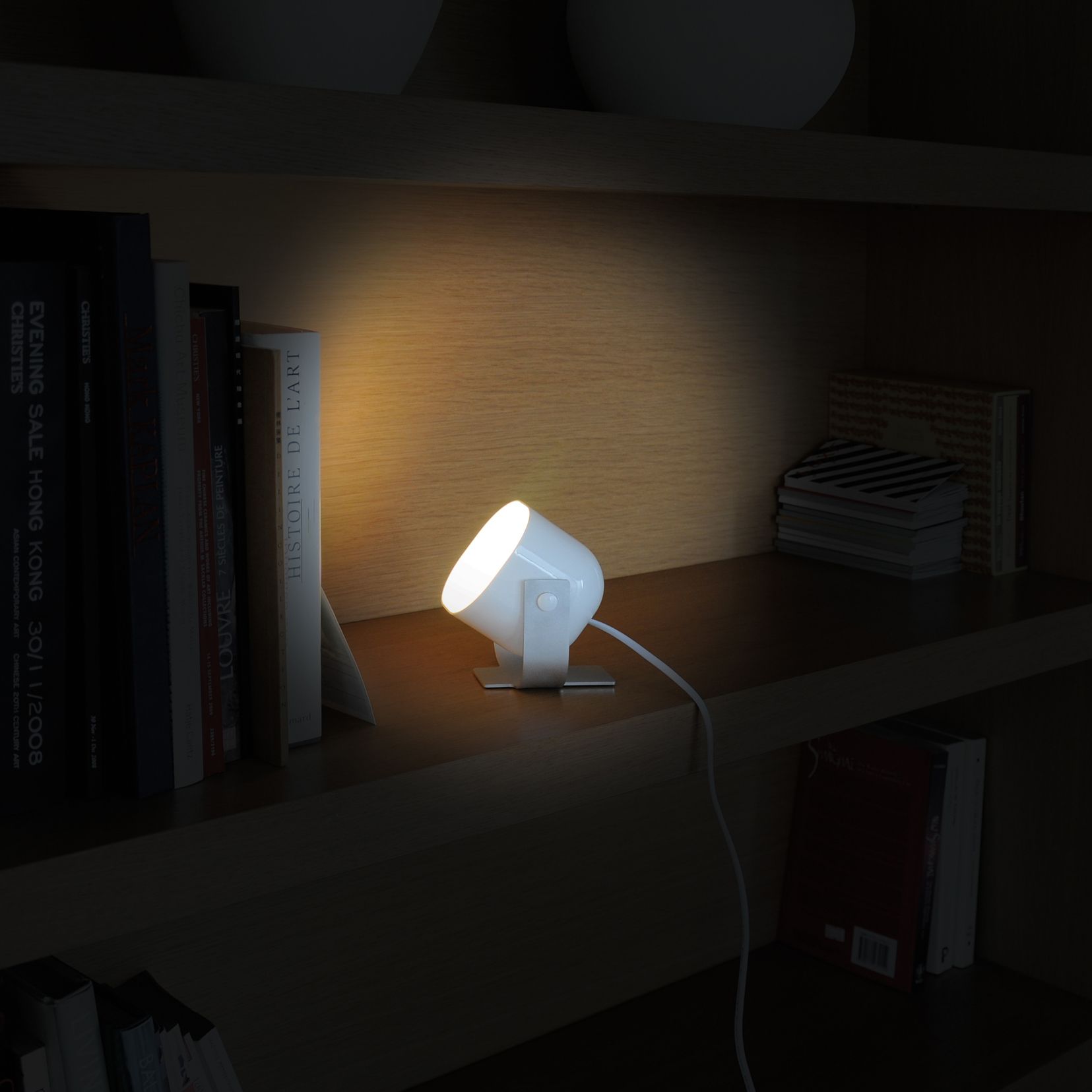 iDual Lilac White Mains-powered LED Projector light with remote
