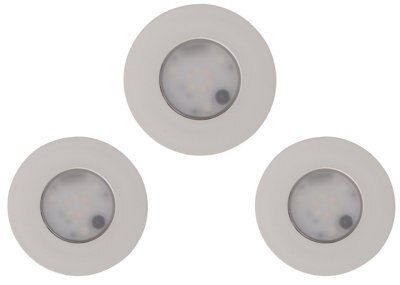 iDual Performa White Stainless steel effect Non-adjustable LED RGB & white Downlight 7.5W IP65, Pack of 3