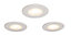 iDual Performa White Stainless steel effect Non-adjustable LED RGB & white Downlight 7.5W IP65, Pack of 3
