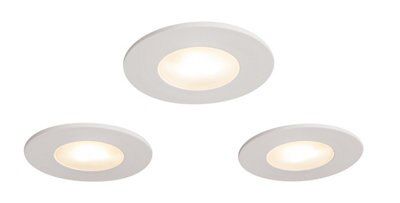 iDual Performa White Stainless steel effect Non-adjustable LED RGB & white Downlight 7.5W IP65, Pack of 3