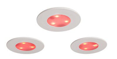 iDual Performa White Stainless steel effect Non-adjustable LED RGB & white Downlight 7.5W IP65, Pack of 3