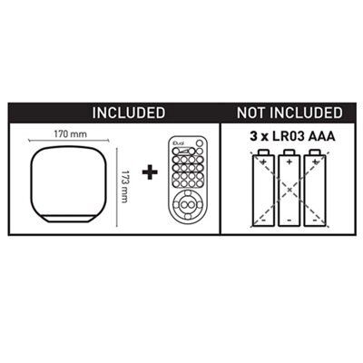 iDual Thyme White Table lamp with remote