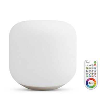 iDual Thyme White Table lamp with remote