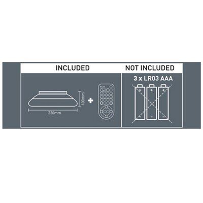 iDual Volta Glass & metal Chrome effect Ceiling light with remote