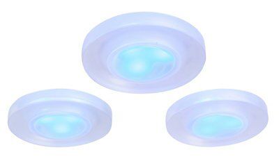 iDual White Non-adjustable LED Cool white, RGB & warm white Downlight 7.5W IP44 of 3