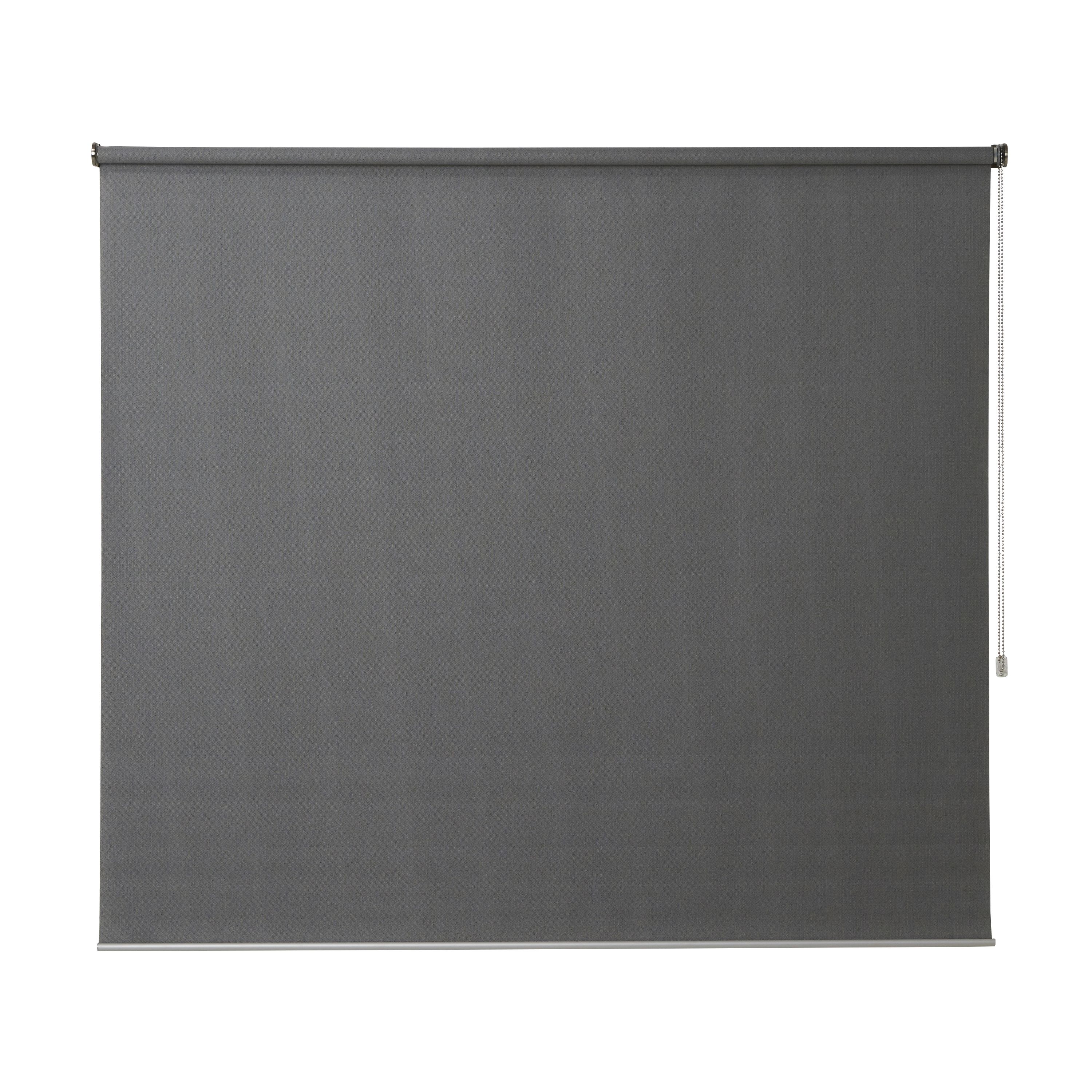 Iggy Corded Grey Plain Daylight Roller Blind (W)160cm (L)180cm