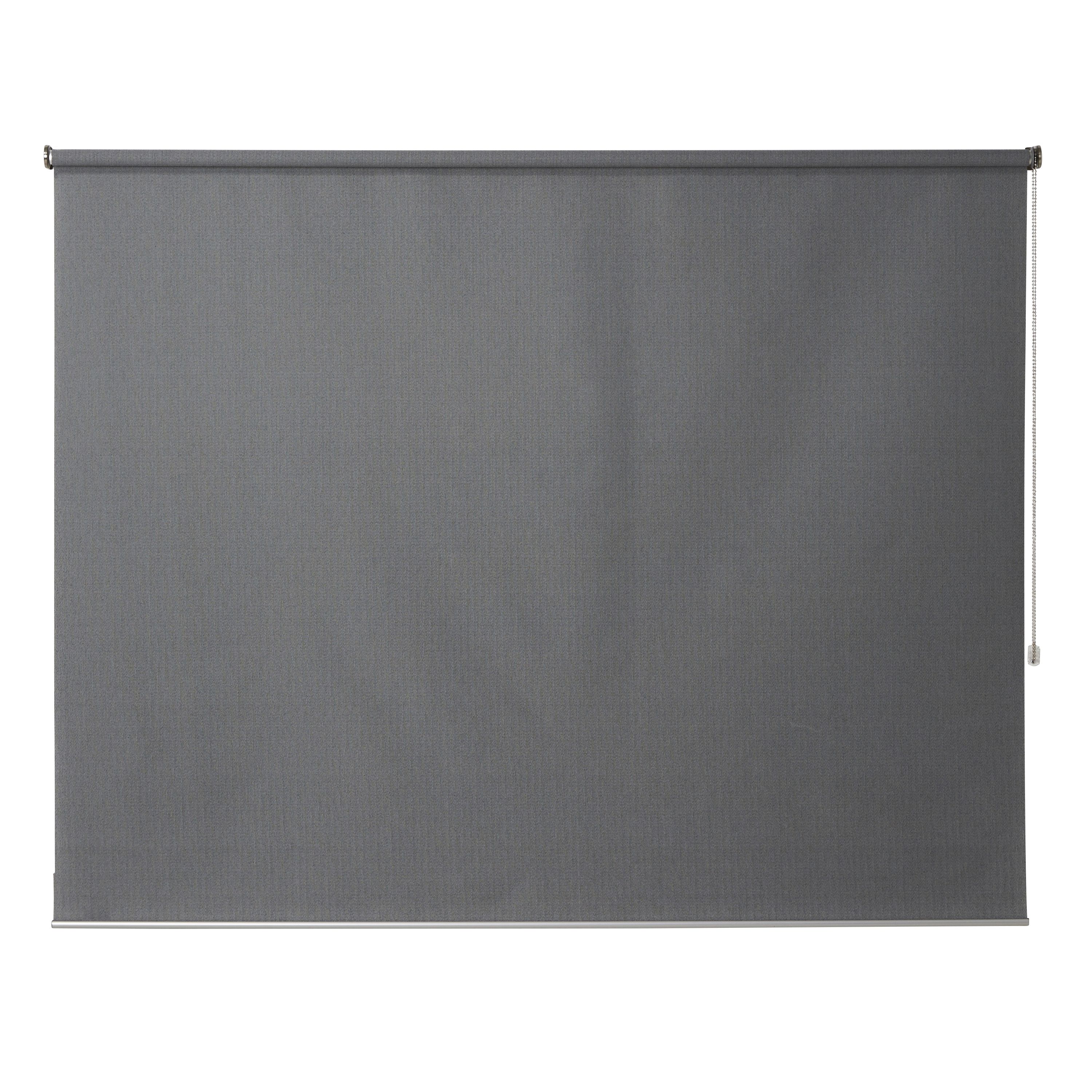 Iggy Corded Grey Plain Daylight Roller Blind (W)180cm (L)180cm