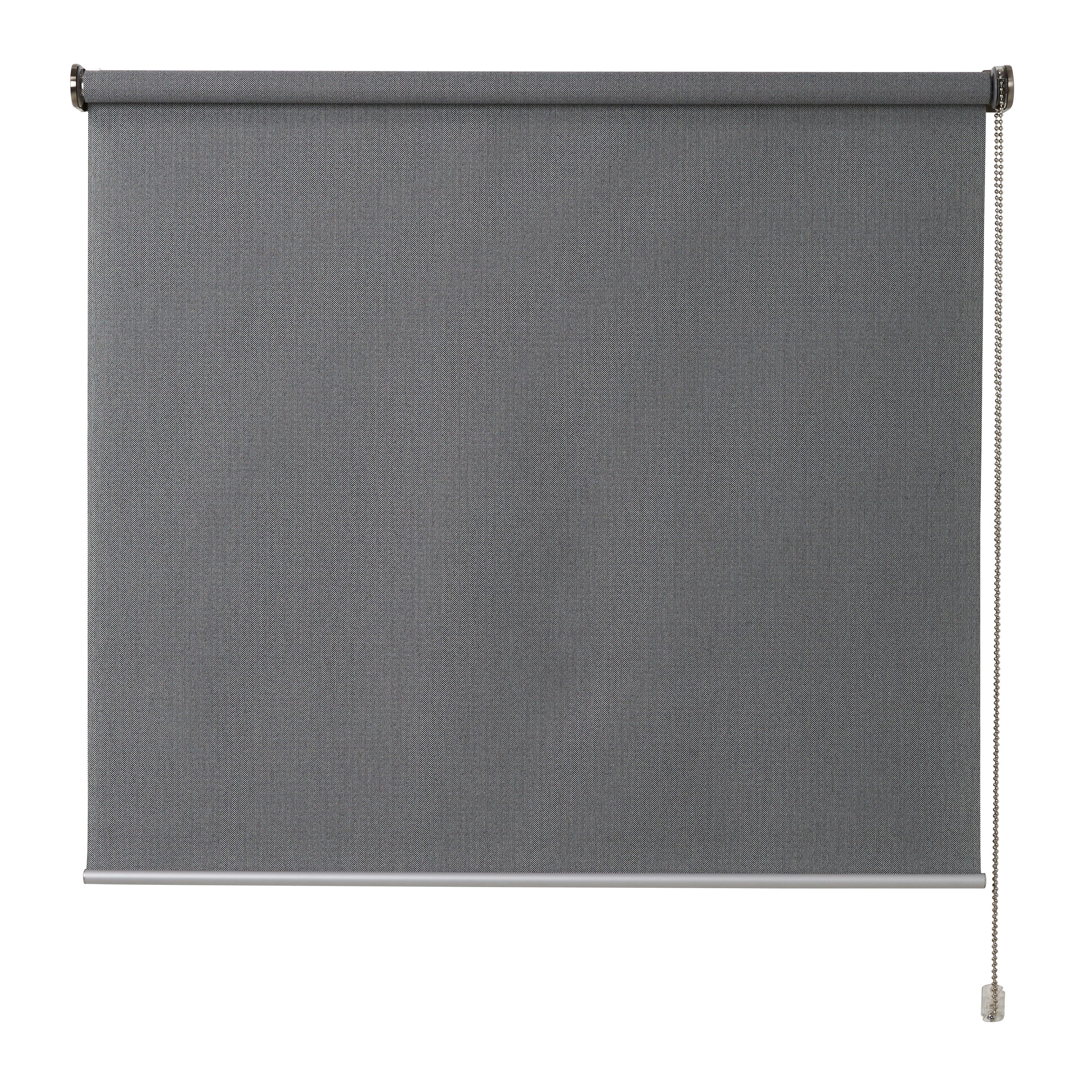 Iggy Corded Grey Plain Daylight Roller Blind (W)90cm (L)180cm