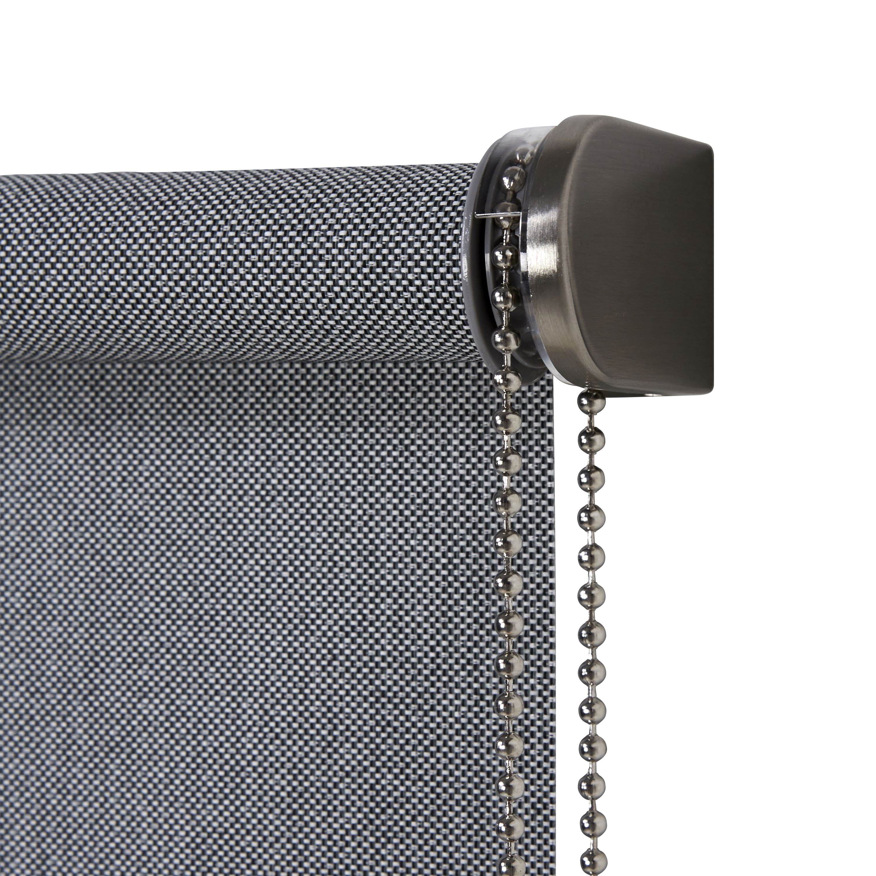 Iggy Corded Grey Plain Daylight Roller Blind (W)90cm (L)180cm