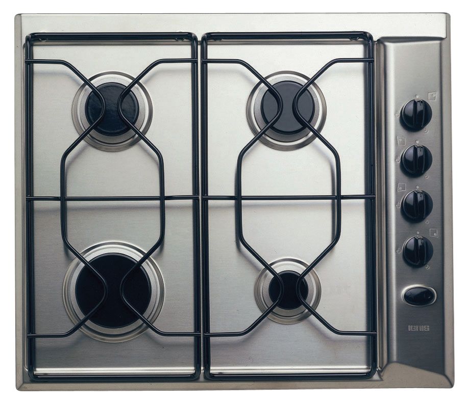 Ignis AKL710/IX 4 Burner Stainless steel Gas Hob, (W)580mm DIY at B&Q
