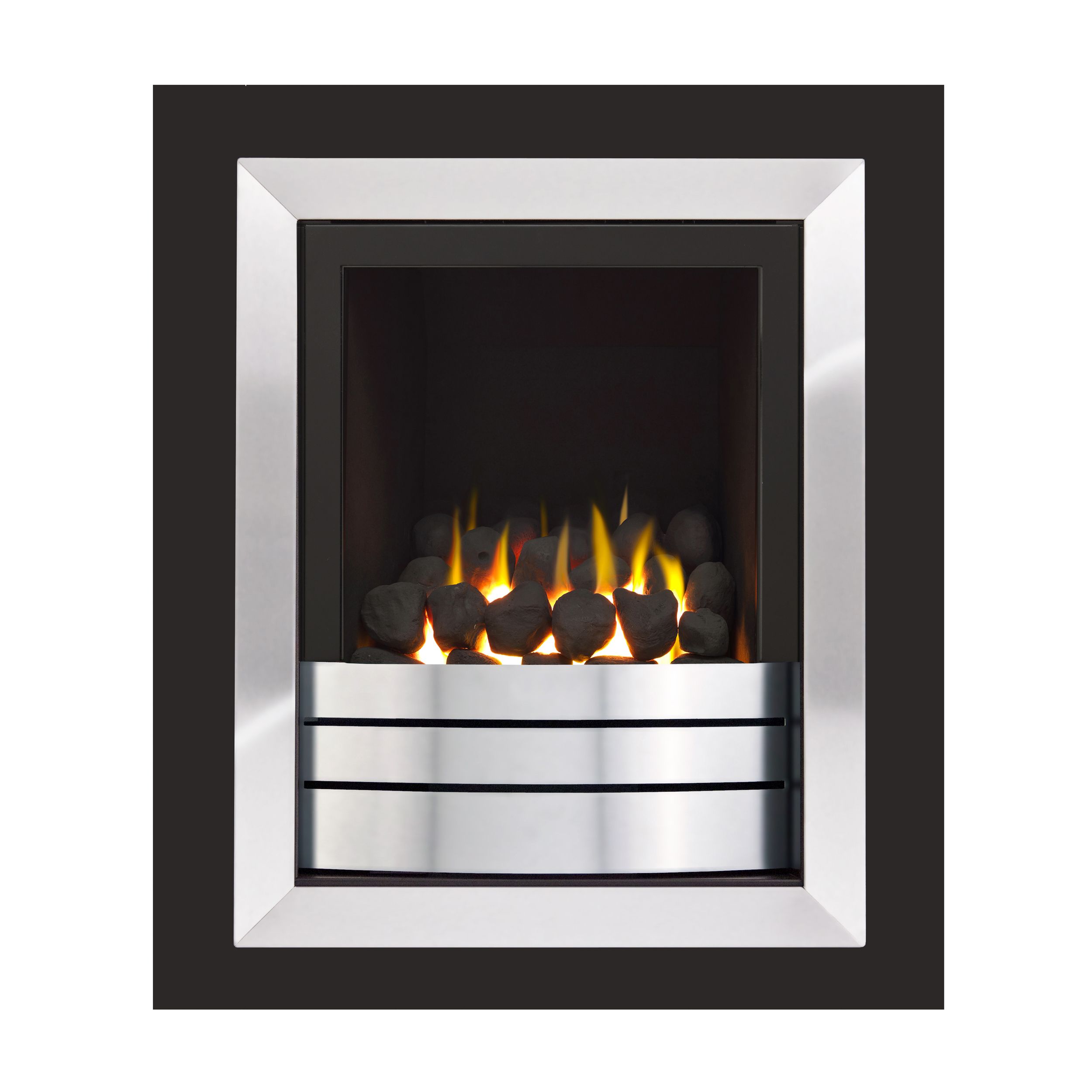 Ignite Easton Portrait High Efficiency Graphite Chrome effect Gas Fire
