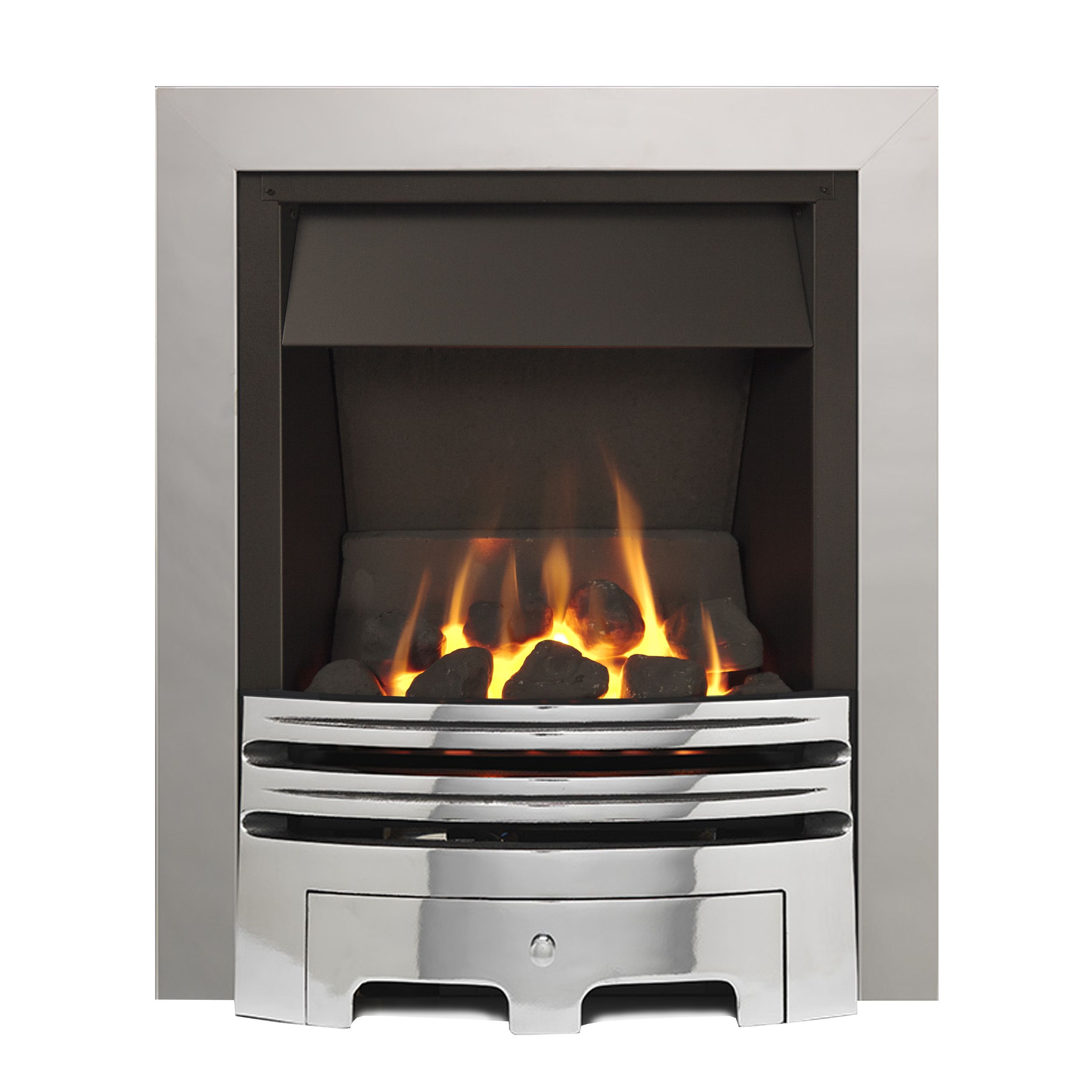Ignite Westerly Open Fronted Chrome effect Gas Fire