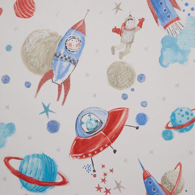 Imagine fun White Glitter effect Starship Wallpaper