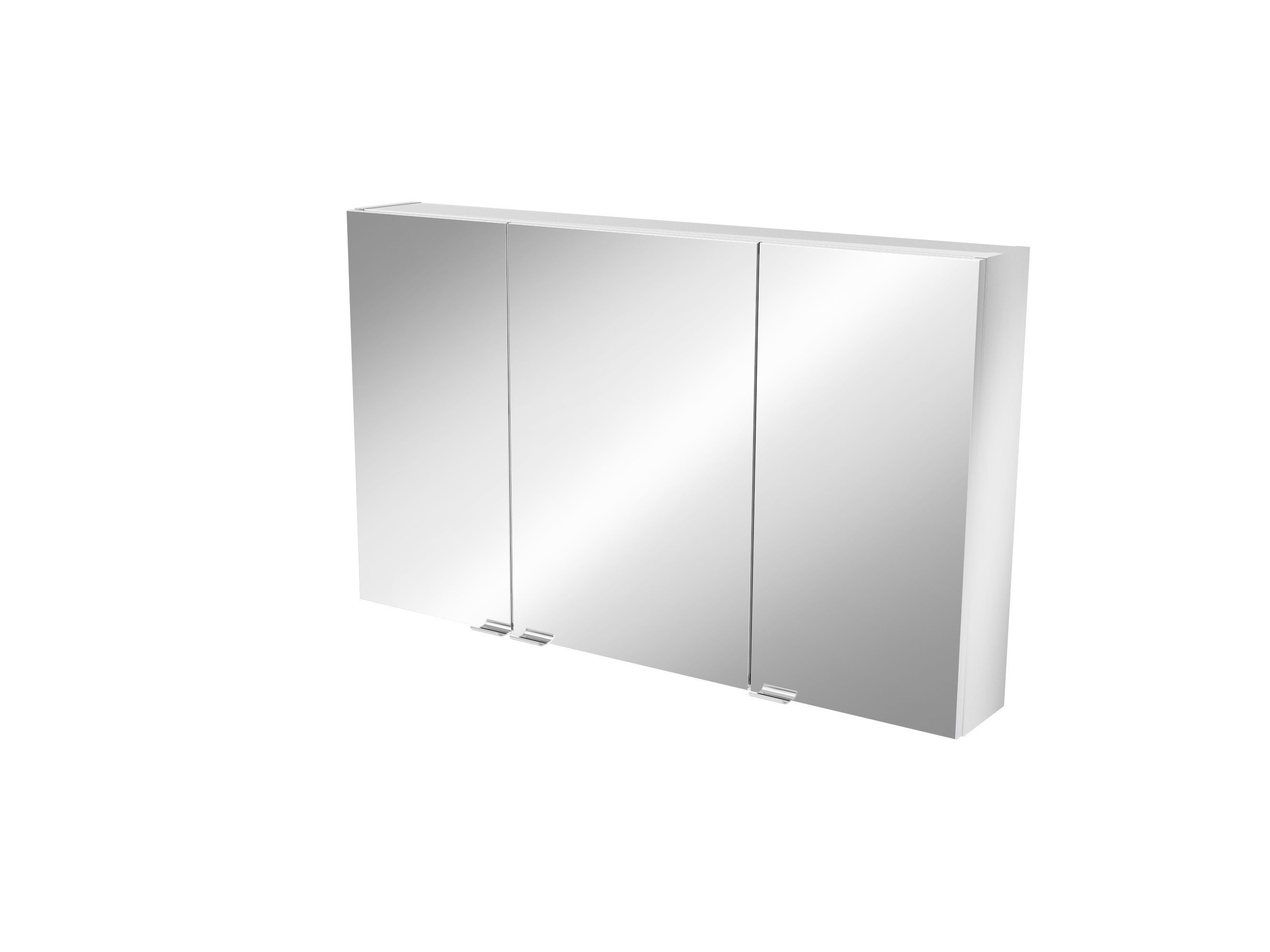 Imandra Compact Matt Mirror effect Triple Bathroom Cabinet 