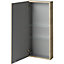Imandra Oak effect Single Bathroom Wall cabinet (H)90cm (W)40cm