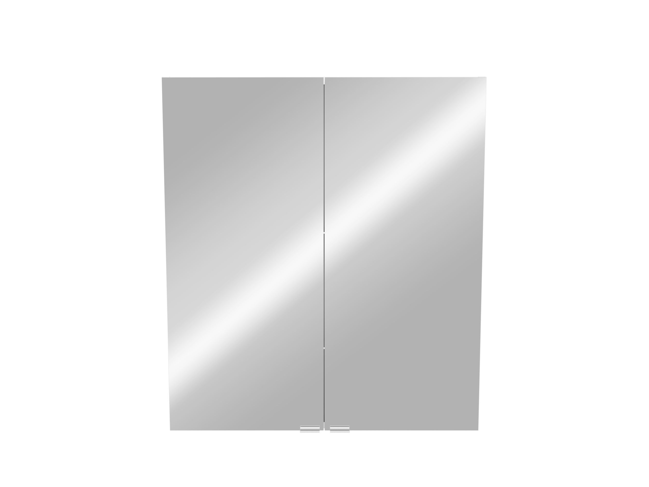 Imandra Tall Matt Mirror effect Double Bathroom Cabinet Mirrored 