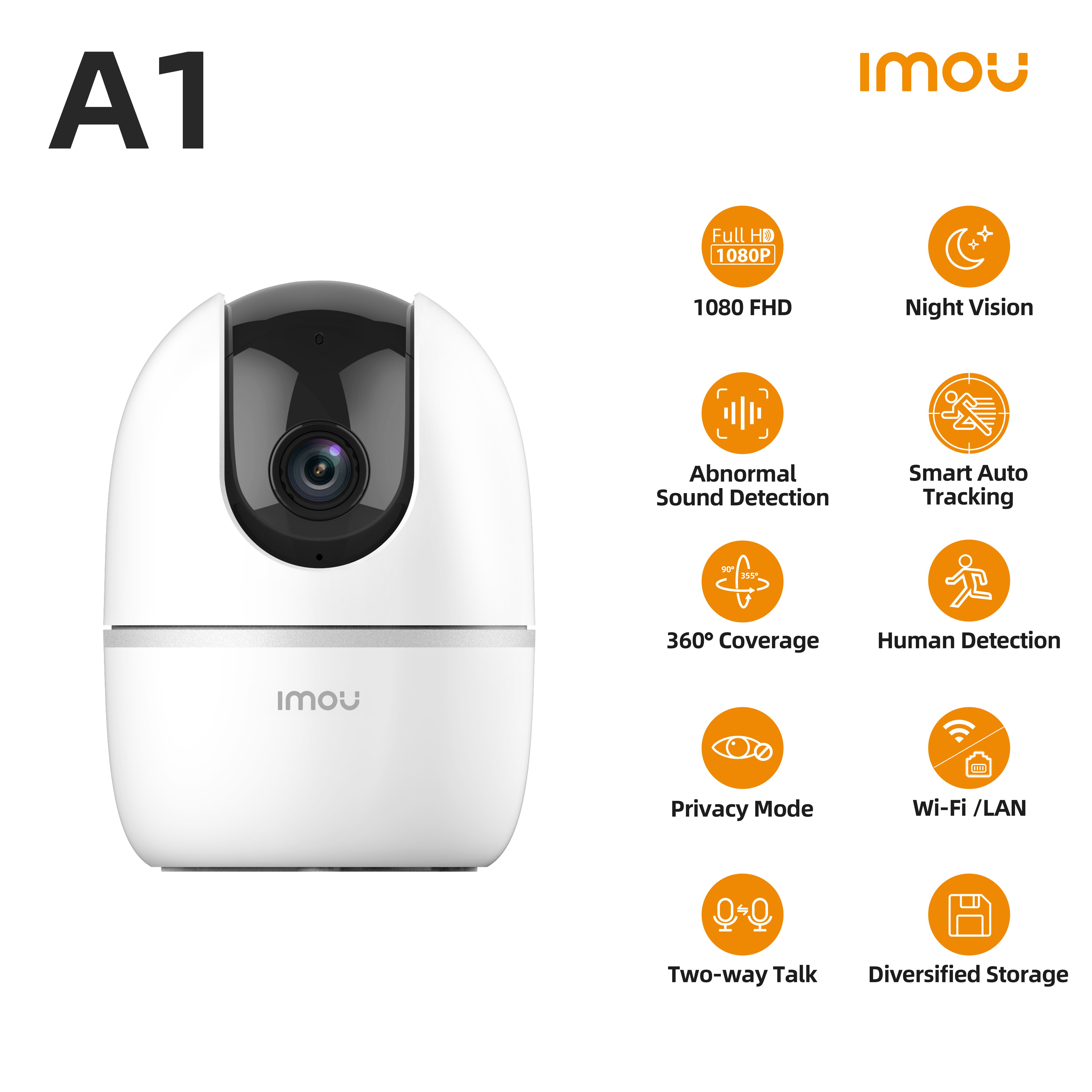 Imou Wired Indoor Pan & tilt Smart IP camera - White