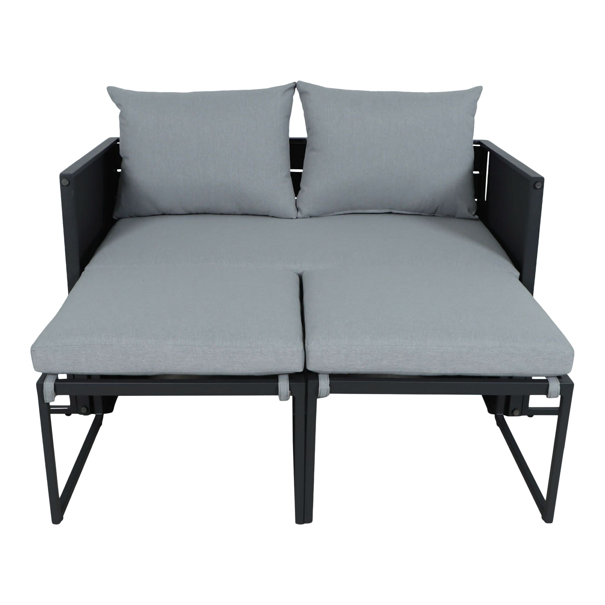 Inca Grey Metal 4 Seater Modular Dining set