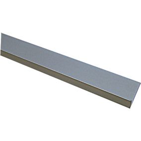 Incolore Anodised Aluminium Unequal L-shaped Angle profile, (L)1m (W)40mm (D)10mm (T)1.5mm