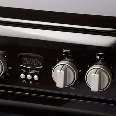 Indesit ID60C2(K) S 60cm Double Electric Cooker with Ceramic Hob - Black