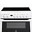 Indesit ID60C2(W) S 60cm Double Electric Cooker with Ceramic Hob - White