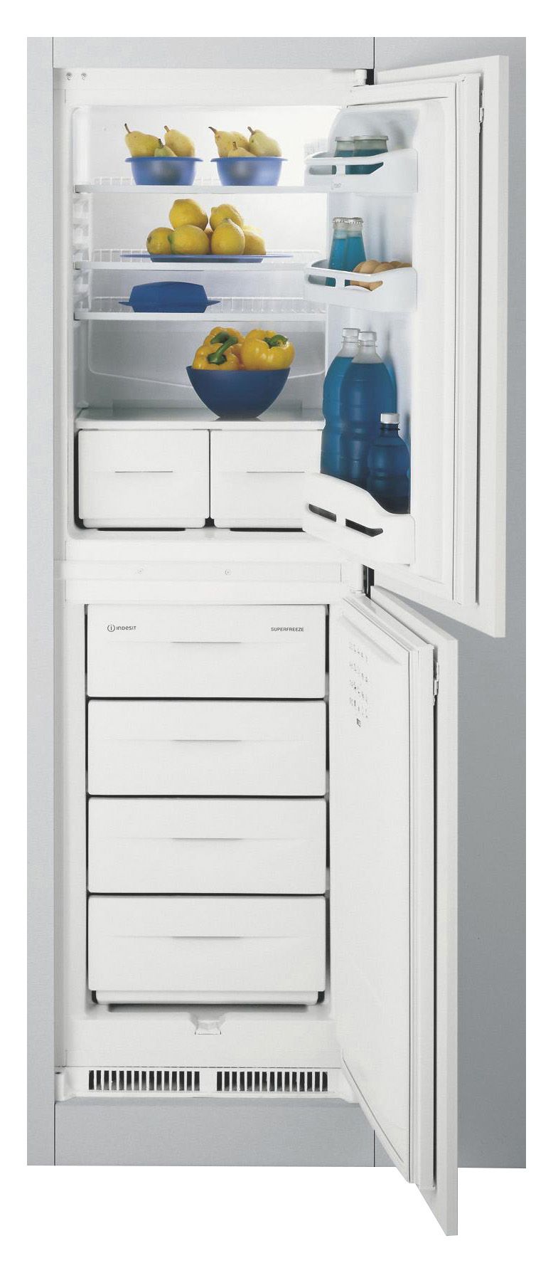 Indesit Inc325aa White Integrated Fridge Freezer Diy At B Q