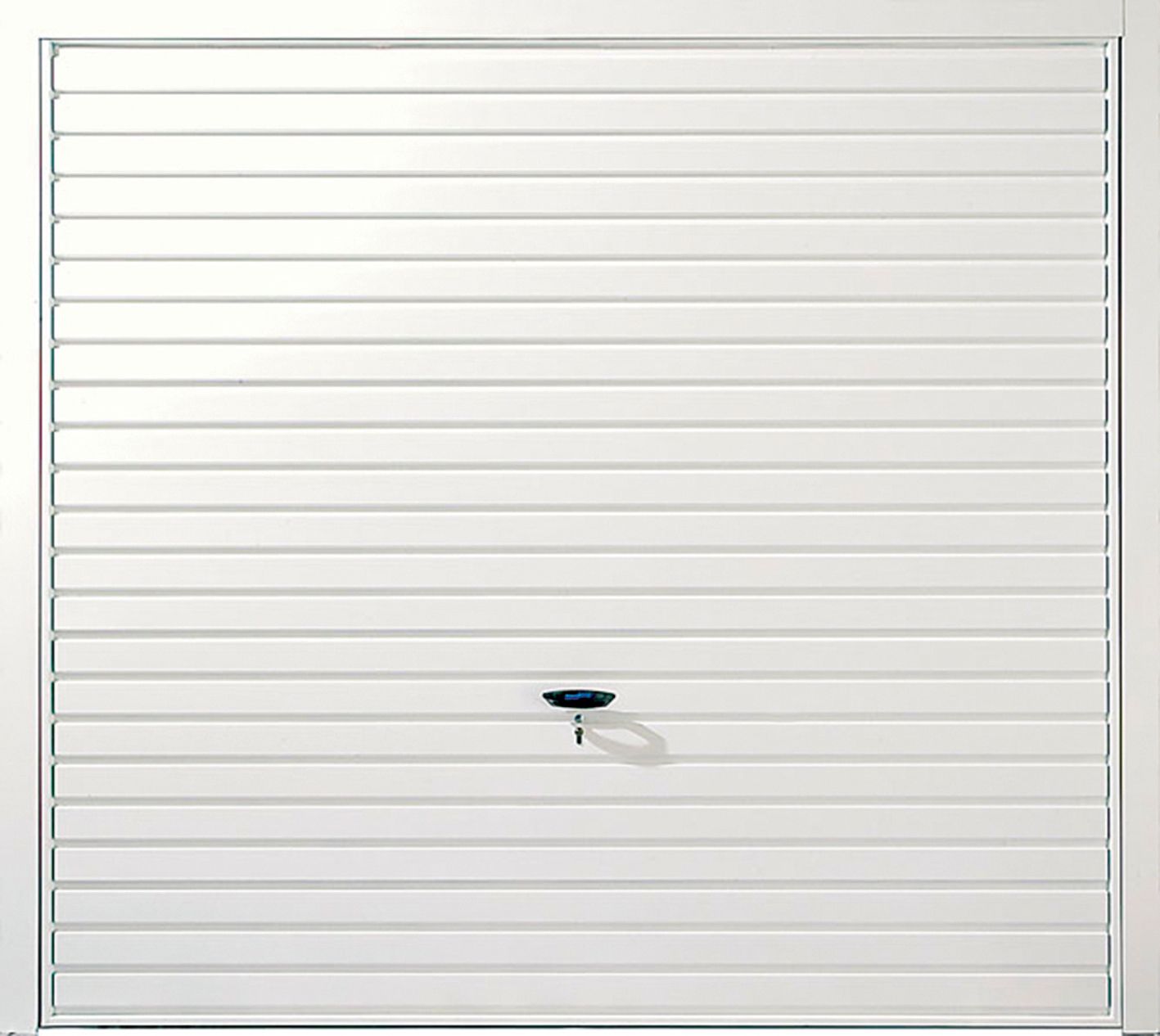 Indiana Framed White Retractable Garage door, (H)1981mm (W)2134mm DIY