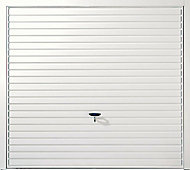 Indiana Framed White Retractable Garage door, (H)2134mm (W)2134mm