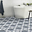 Indigo Matt Legacy Ceramic Wall & floor Tile, Pack of 9, (L)331mm (W)331mm