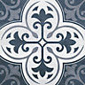 Indigo Matt Legacy Ceramic Wall & floor Tile, Pack of 9, (L)331mm (W)331mm