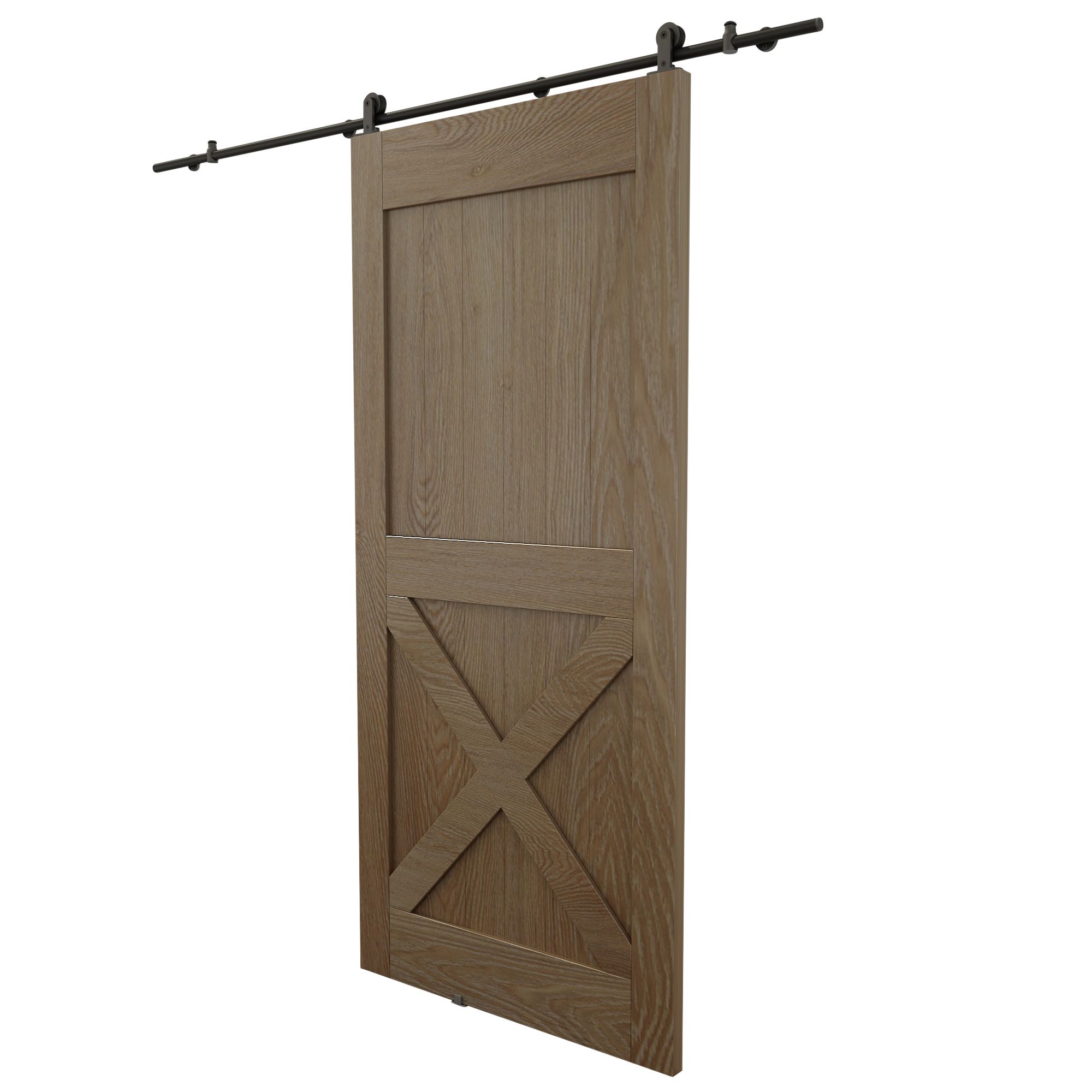 Industrial Black Powder-coated Internal Sliding door track system (L) 200cm