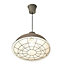 Industry Pendant Satin Steel White & charcoal Antique brass effect Ceiling light