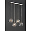 Inlight Abbot Flush Satin Glass & metal Nickel effect 4 Lamp Ceiling light