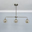 Inlight Agile Satin Champagne Nickel effect LED Pendant ceiling light, (Dia)800mm