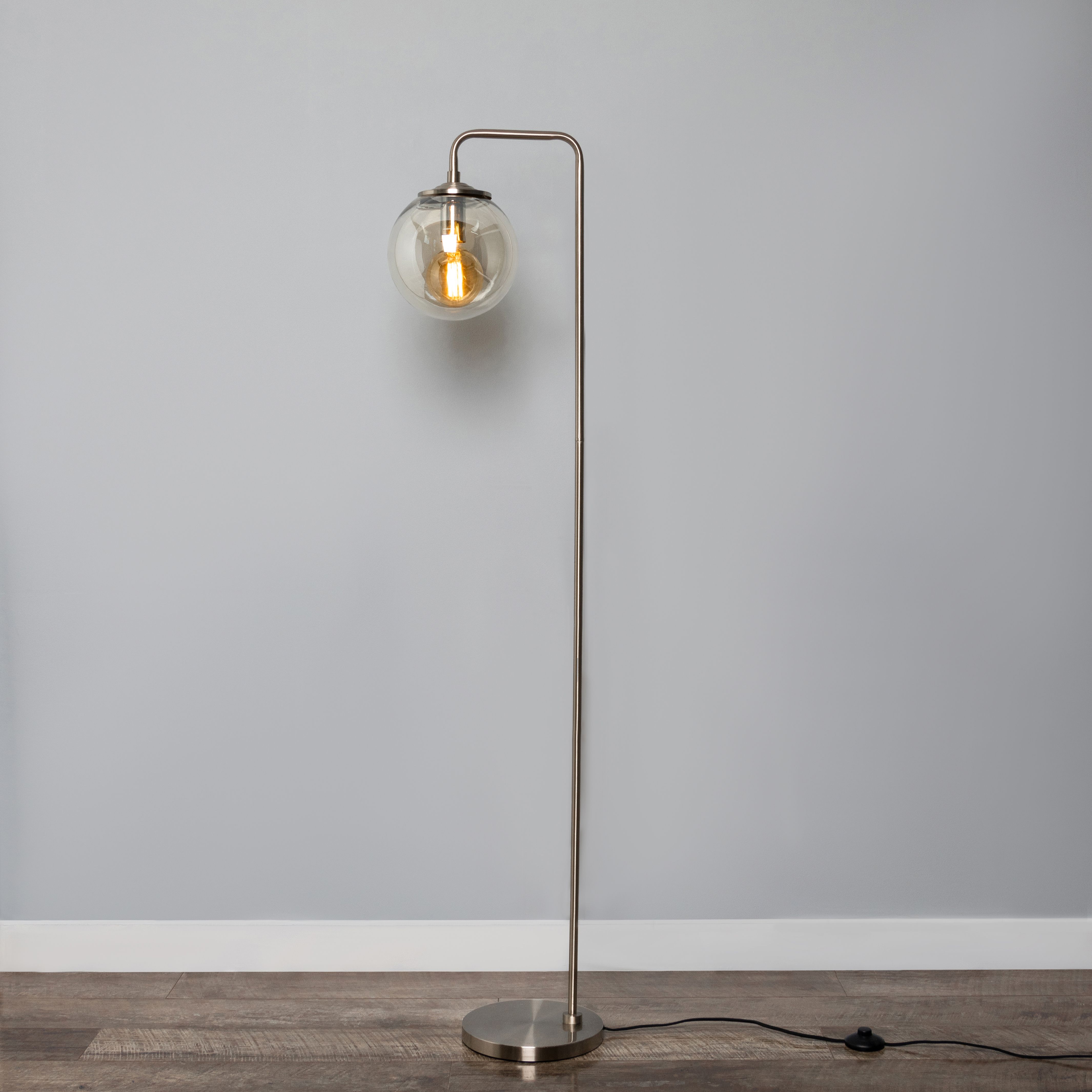 Inlight Agile Satin Nickel effect LED Floor lamp