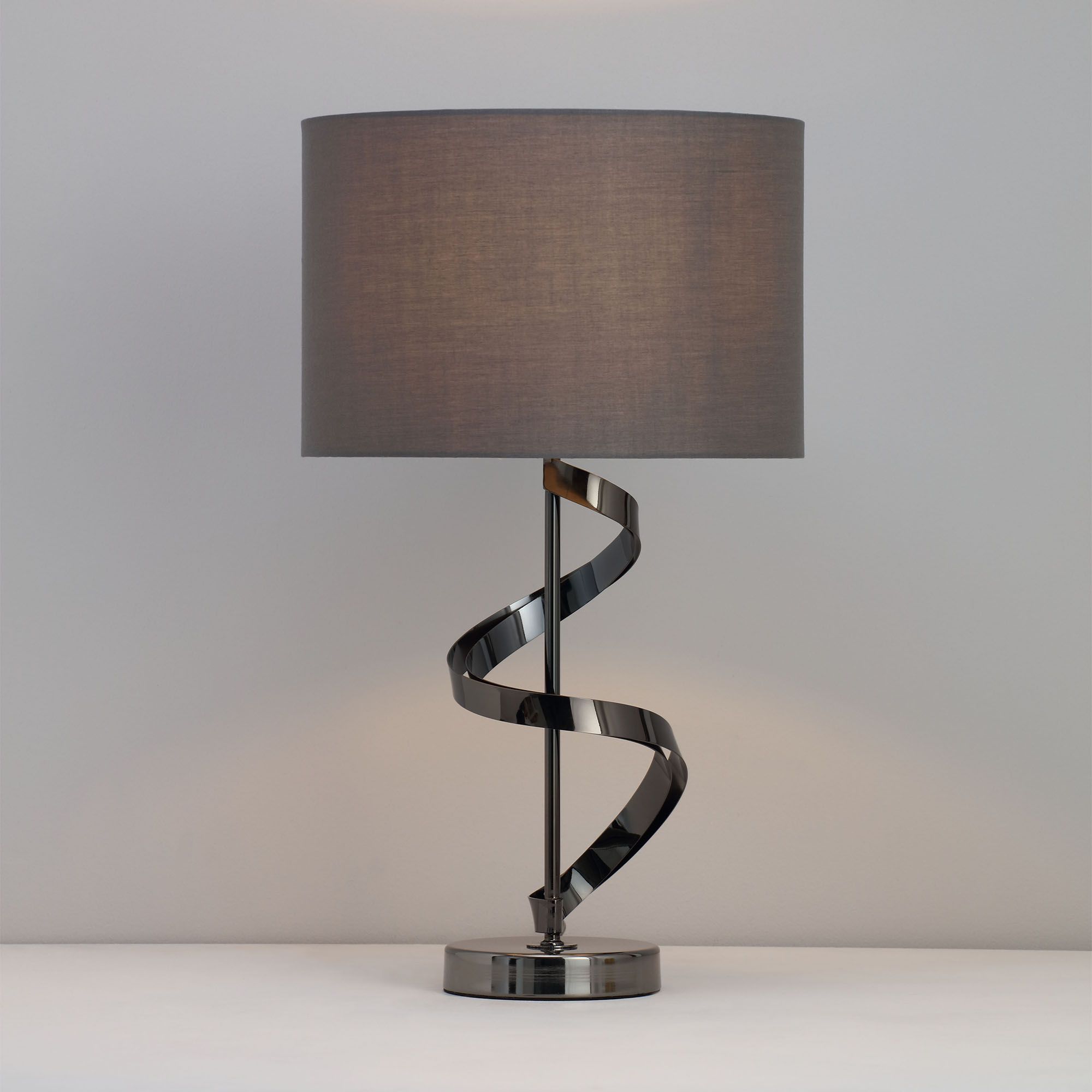 Black chrome discount table lamp