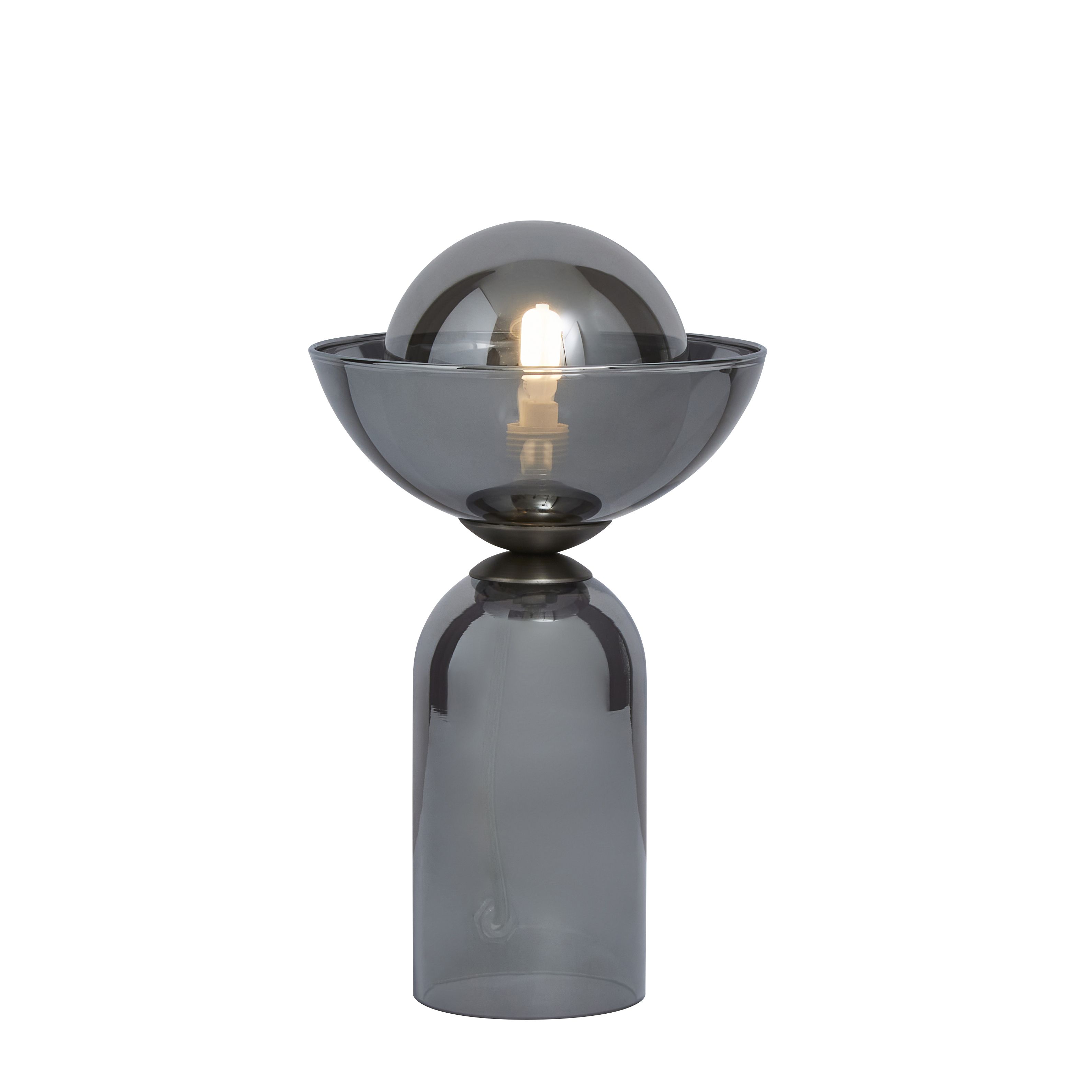 Inlight Alauda glass Polished Smoke tinted effect Straight Table lamp