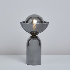 Inlight Alauda glass Polished Smoke tinted effect Straight Table lamp