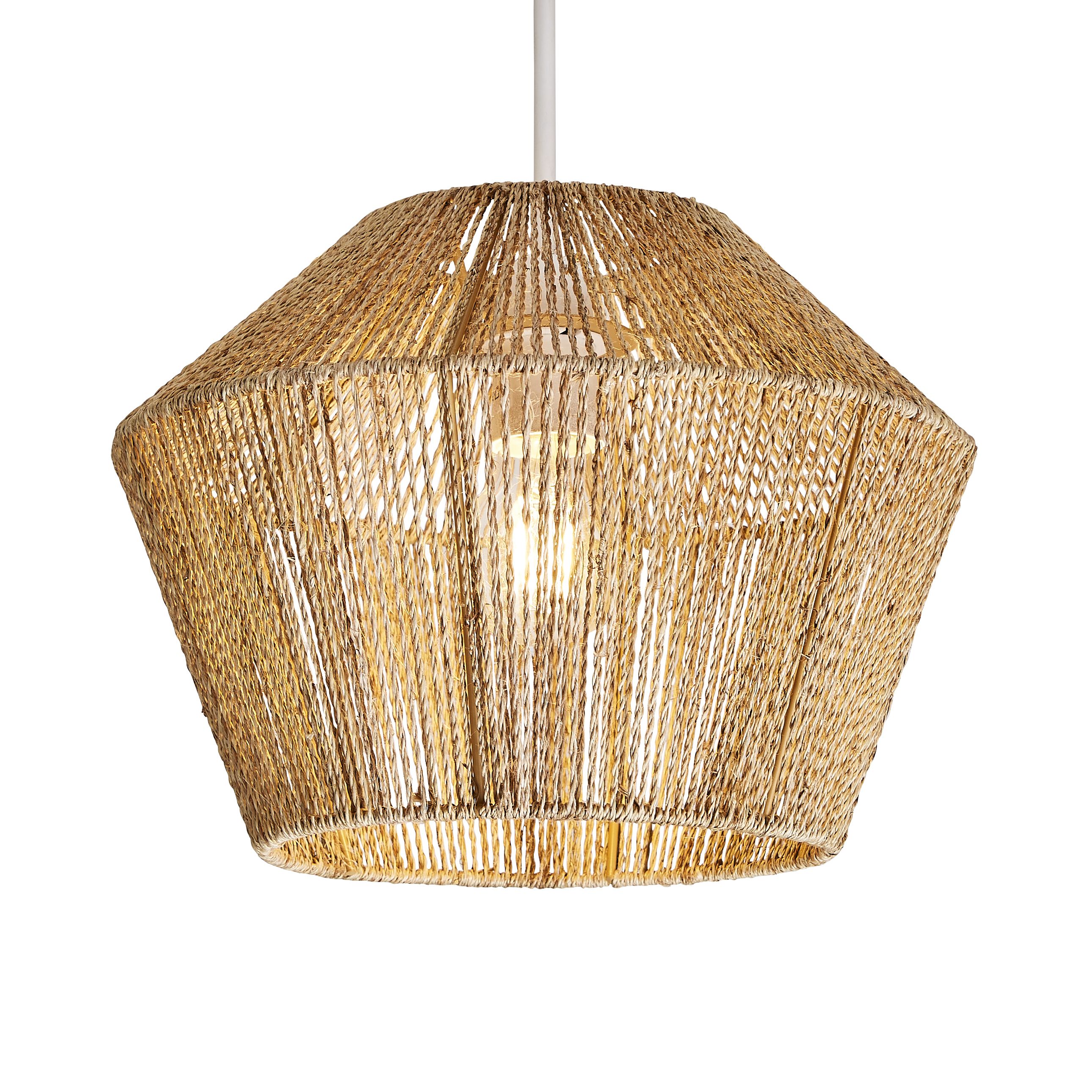 Wicker lamp shades deals b&q