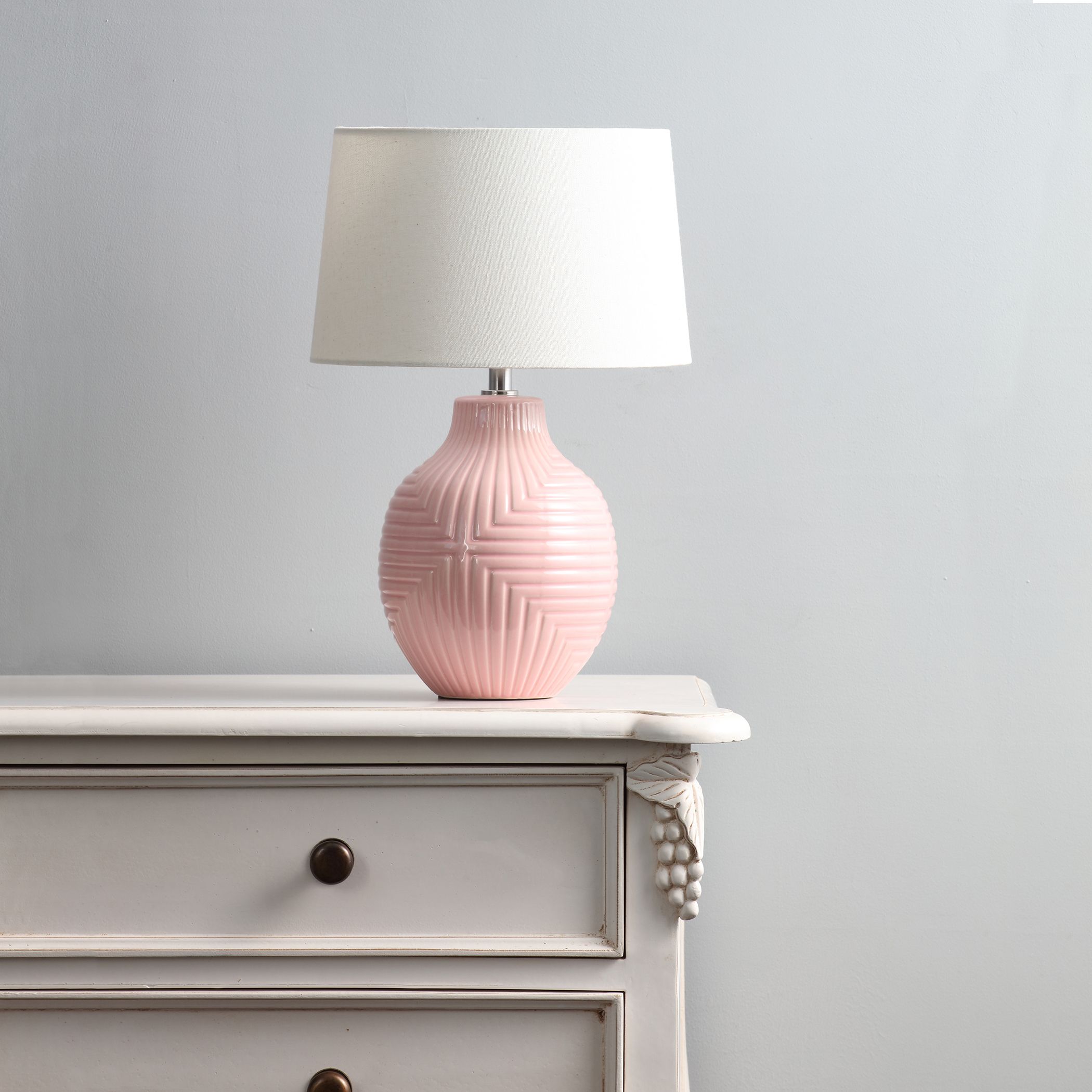 Inlight Ananke Embossed ceramic Pink Table light