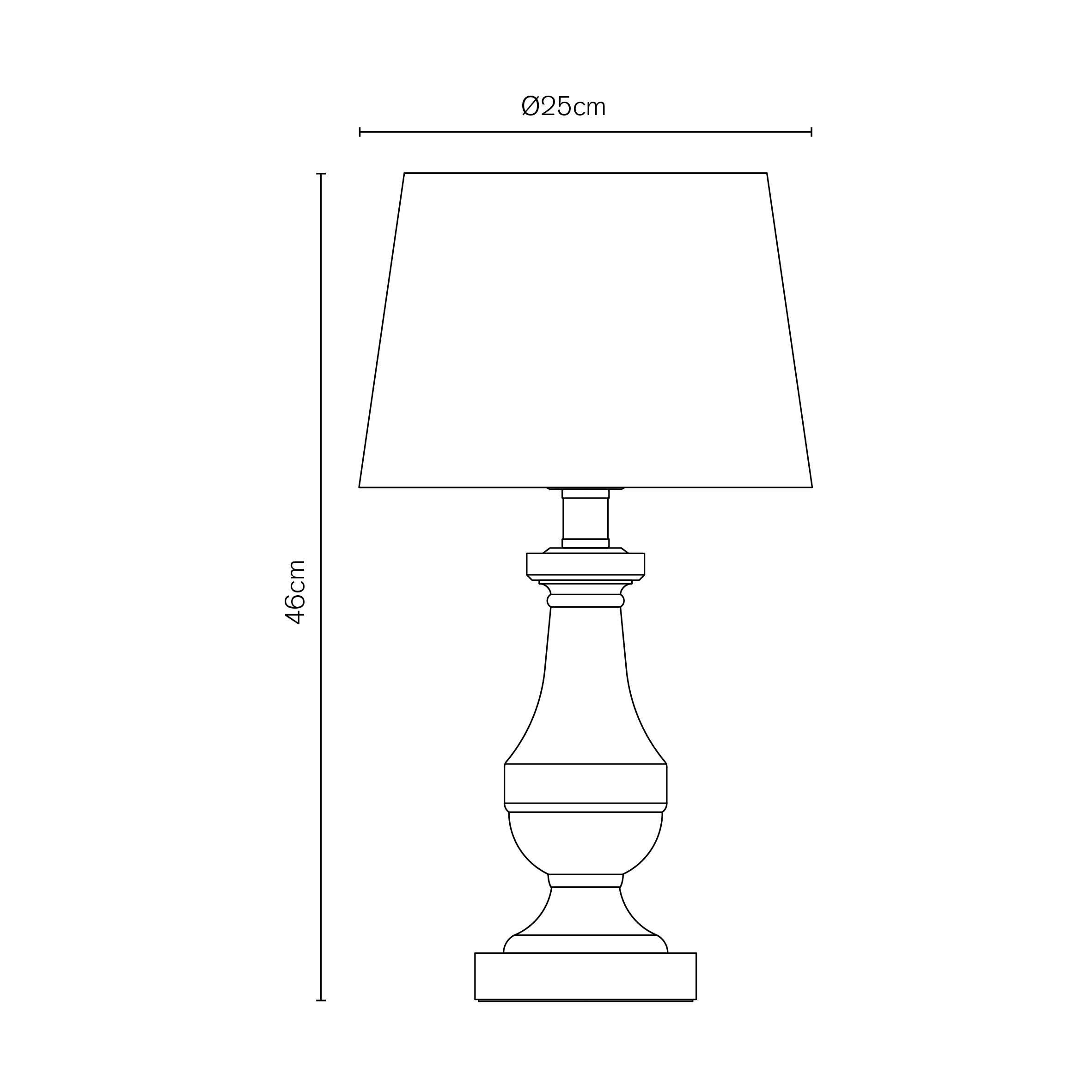 Inlight Argen Sculp Round Matt Natural Wood effect Table lamp
