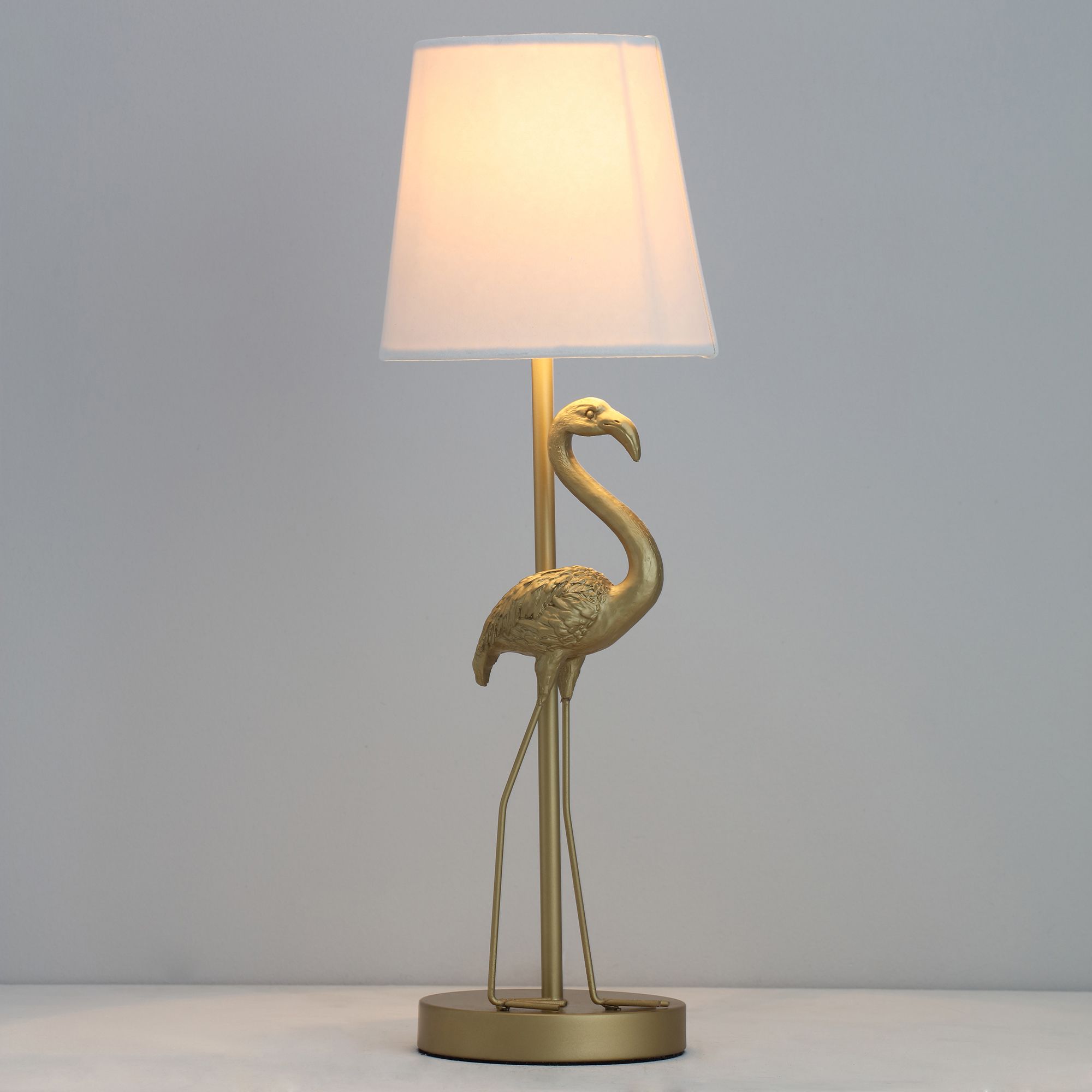 Gold flamingo deals floor lamp