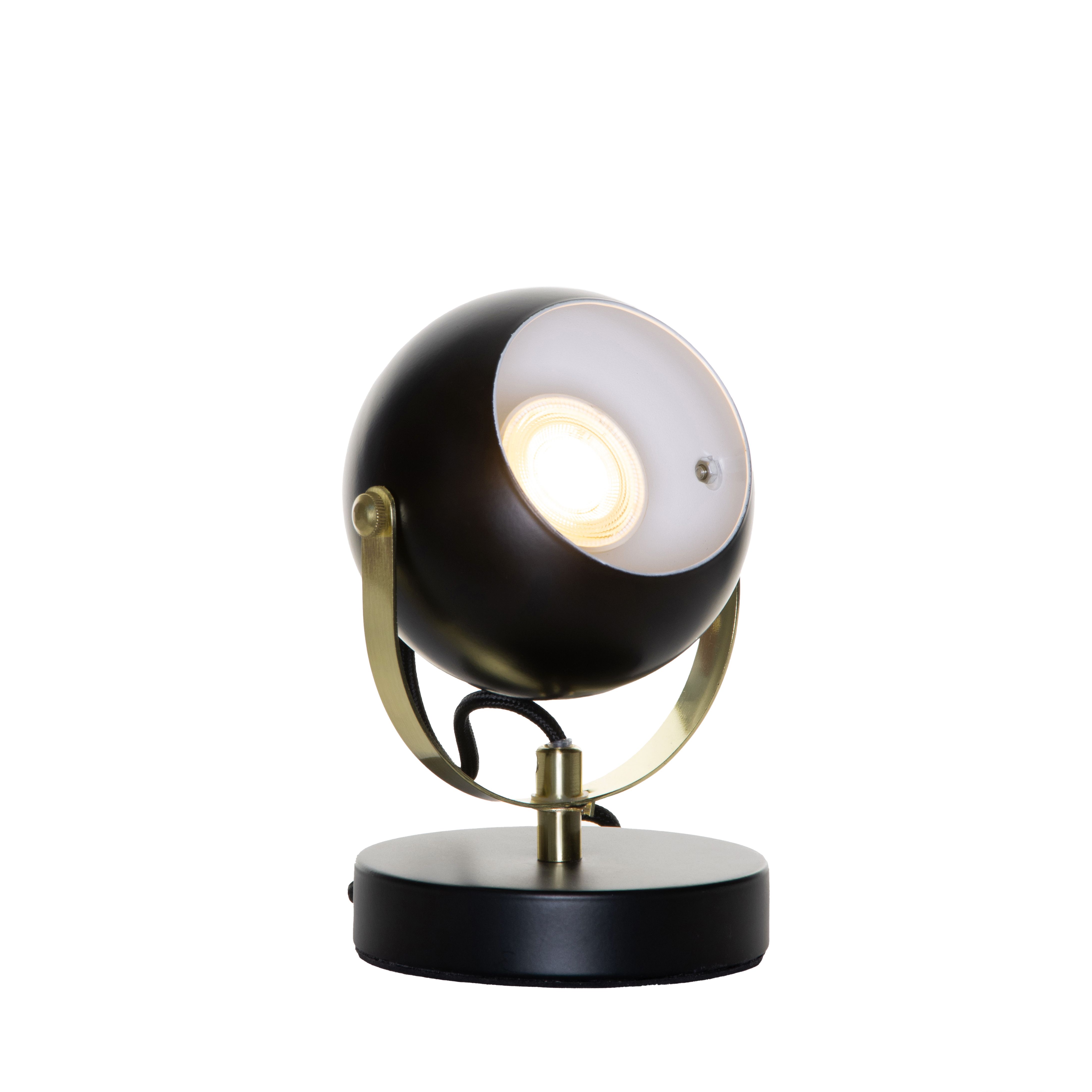 Inlight Azure Retro Matt Black Round Table lamp