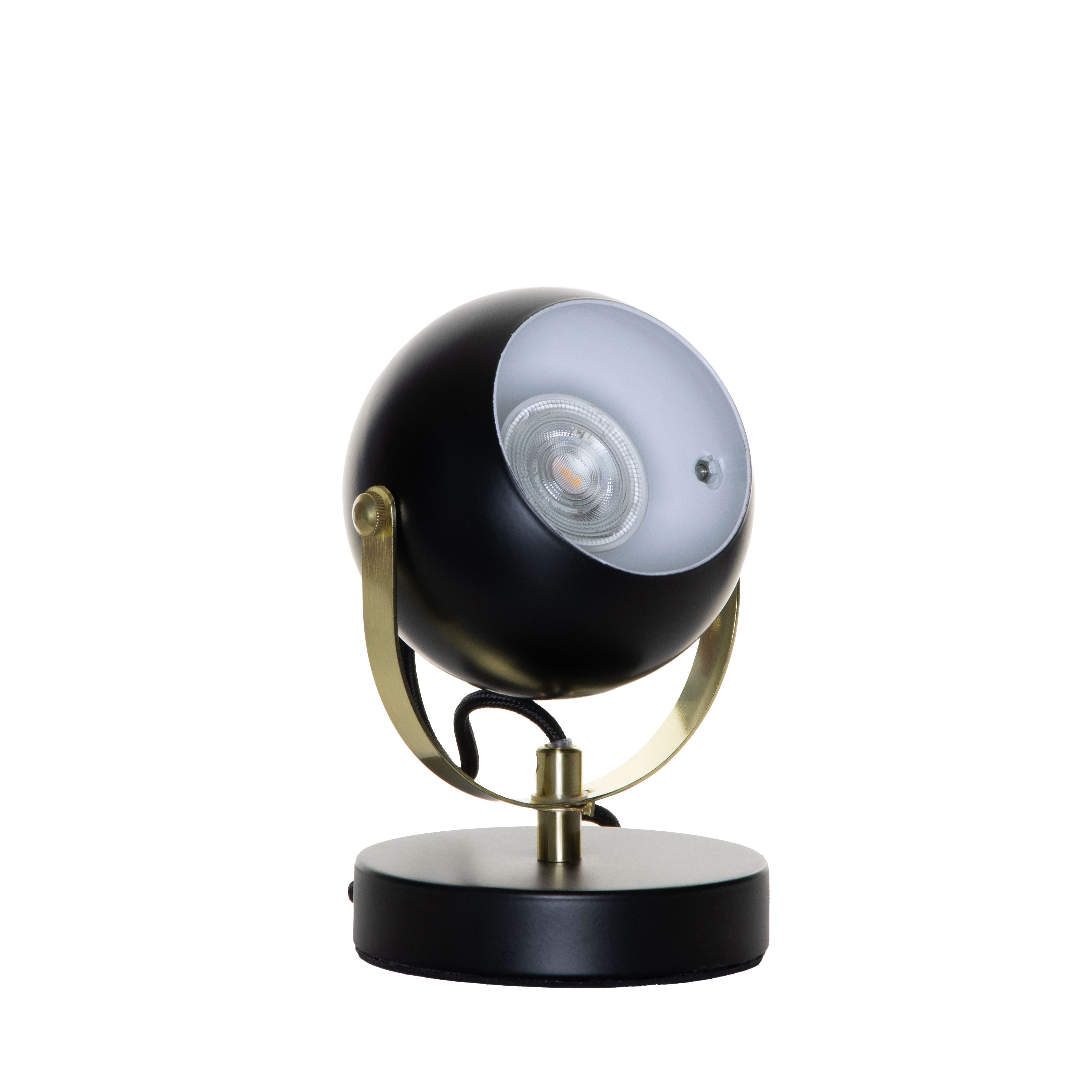 Inlight Azure Retro Matt Black Round Table lamp