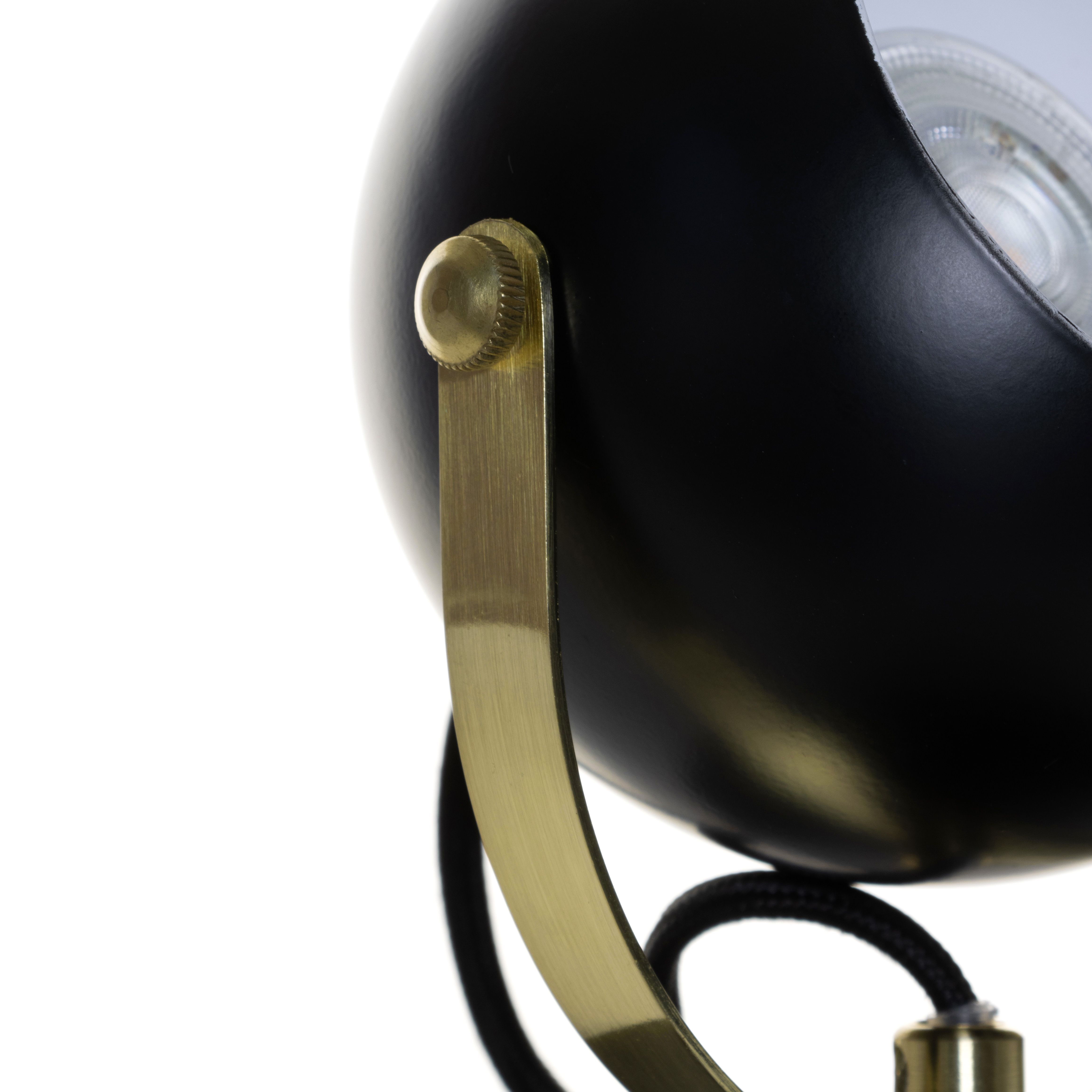 Inlight Azure Retro Matt Black Round Table lamp