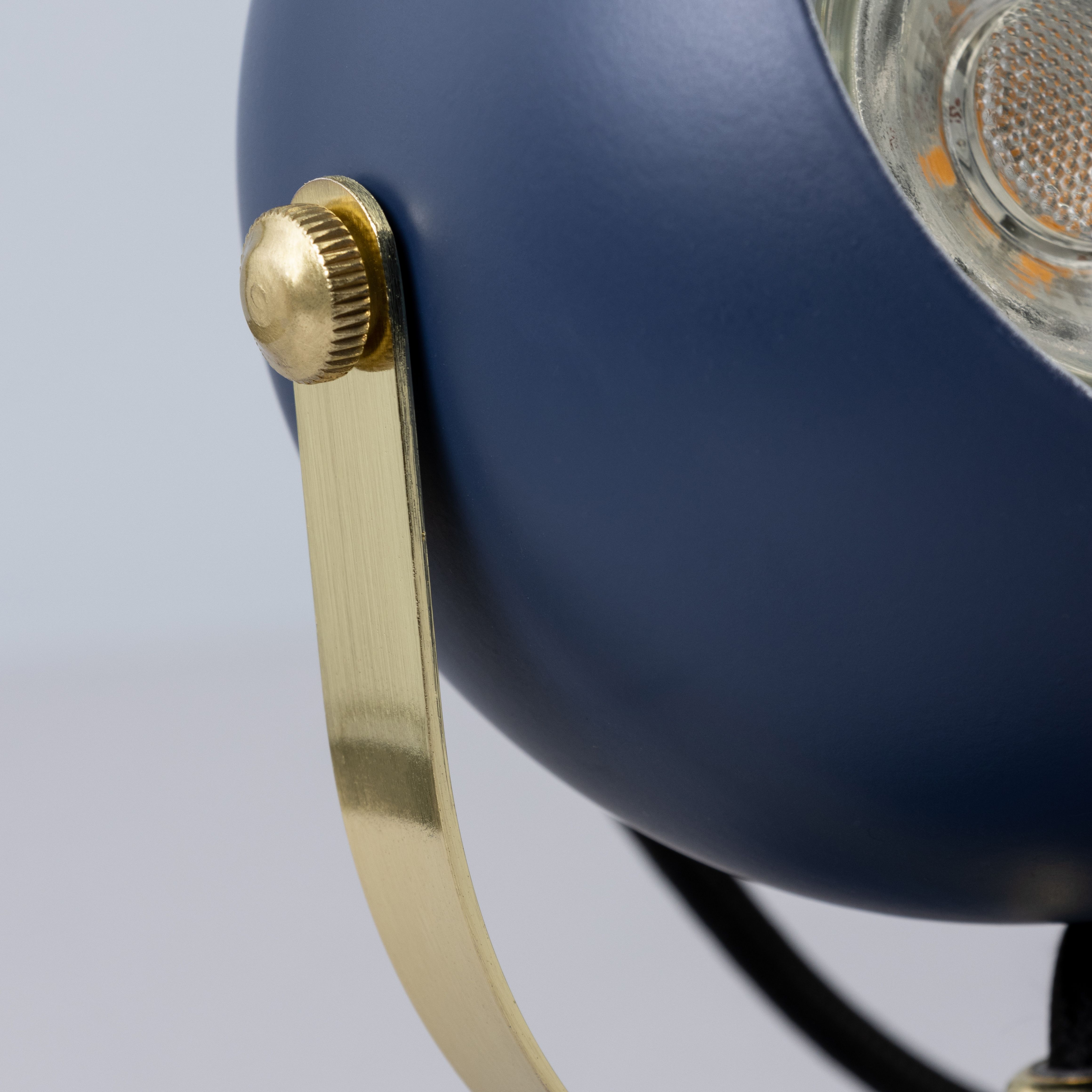 Inlight Azure Retro Matt Navy Round Table lamp