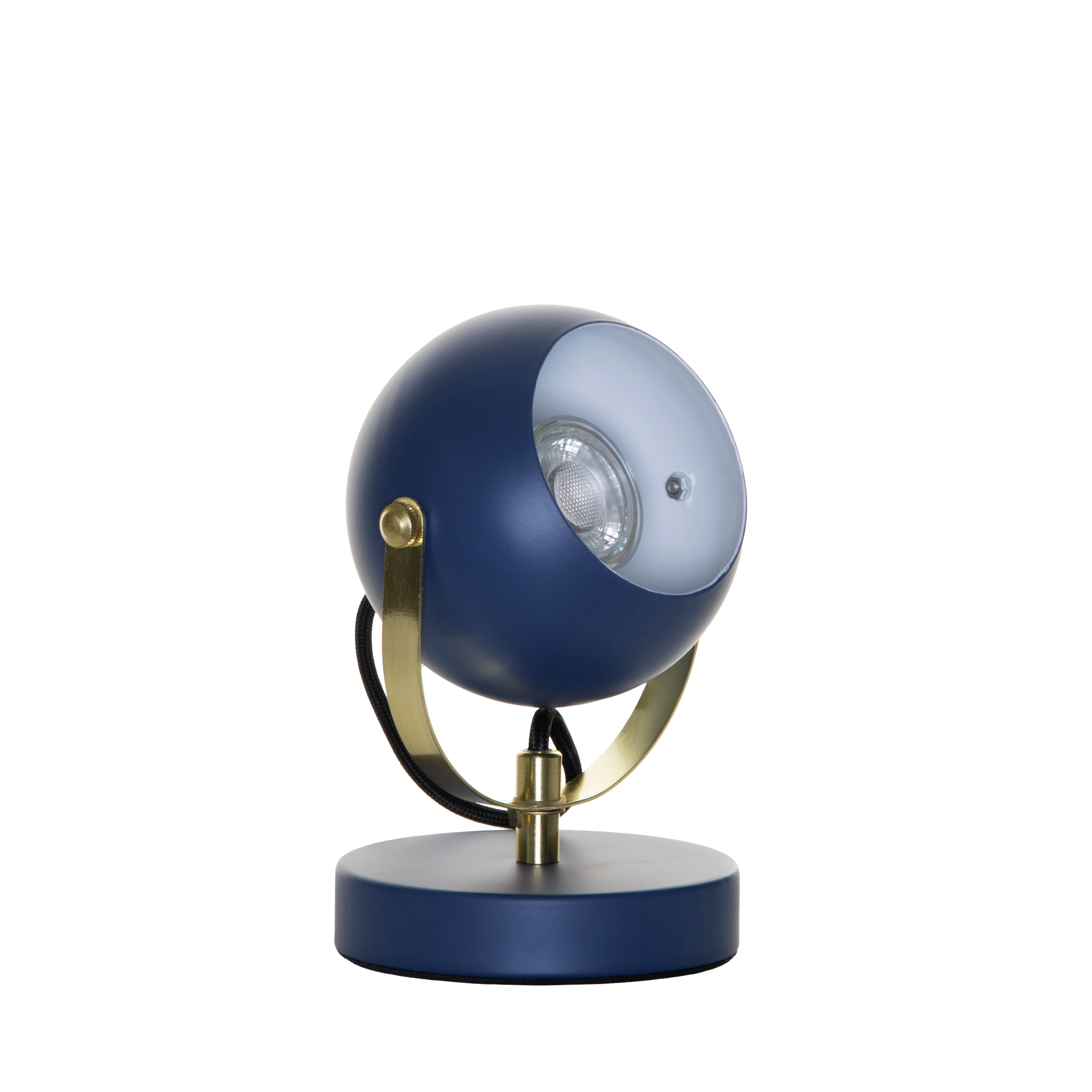 Inlight Azure Retro Matt Navy Round Table lamp