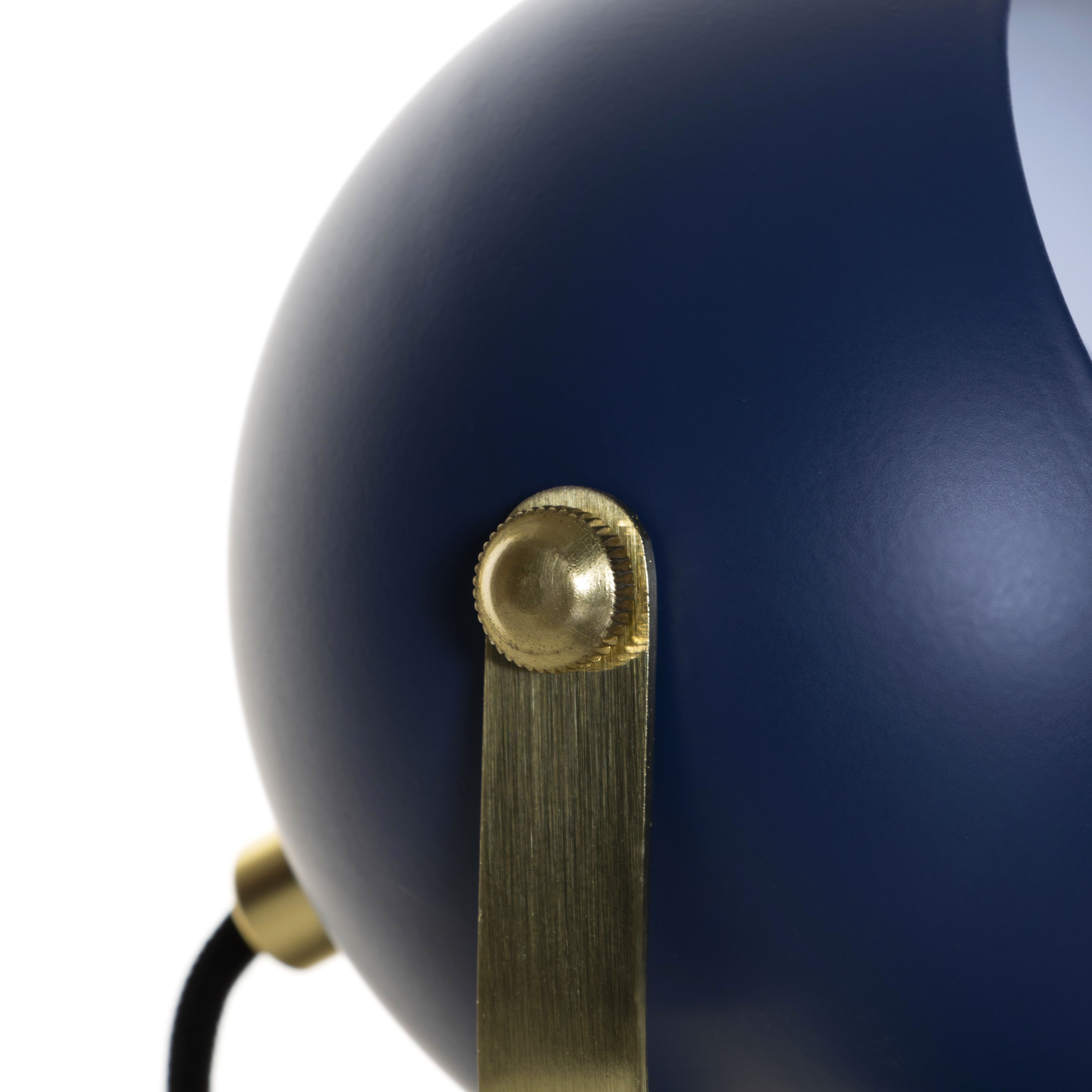 Inlight Azure Retro Matt Navy Round Table lamp