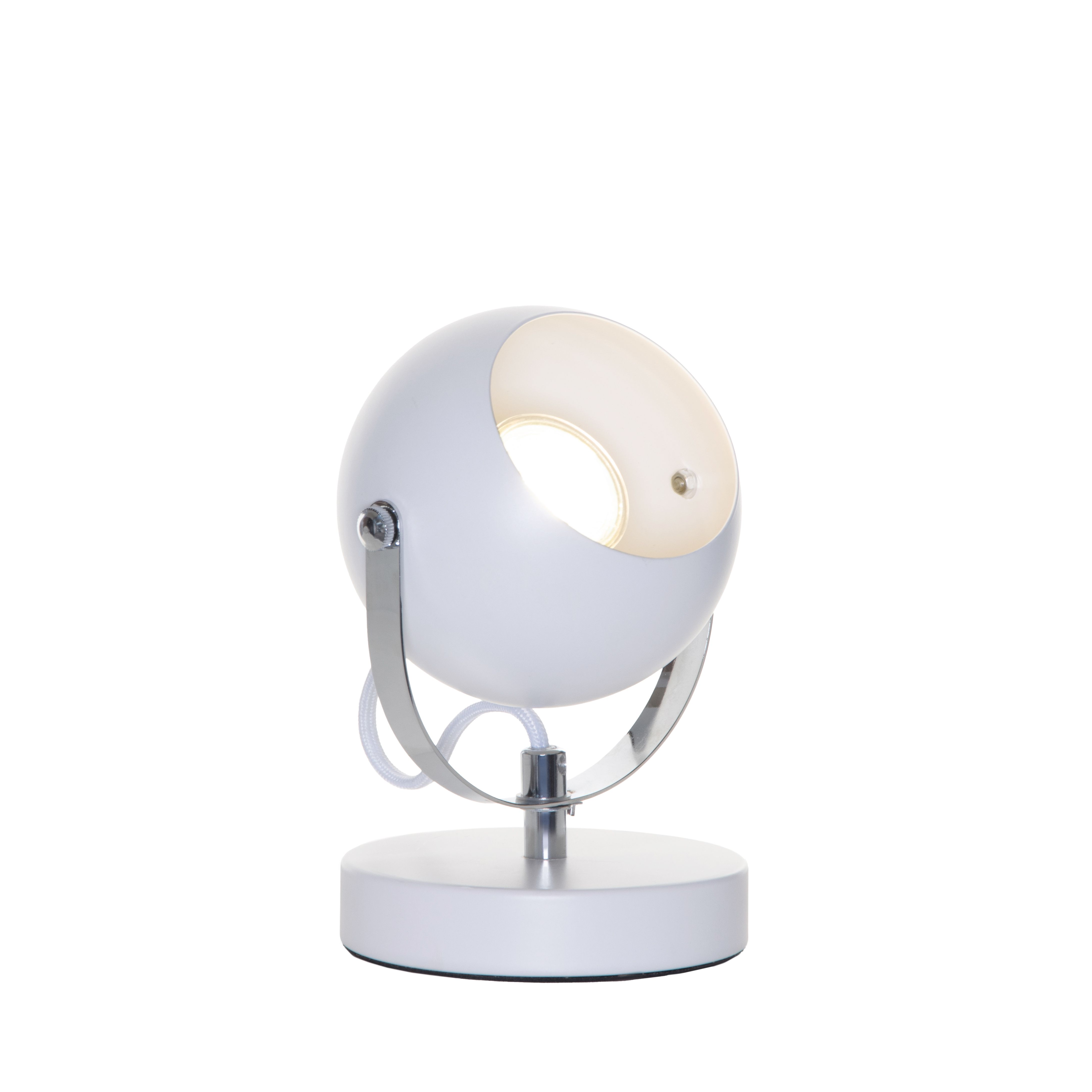 Inlight Azure Retro Matt White Round Table lamp