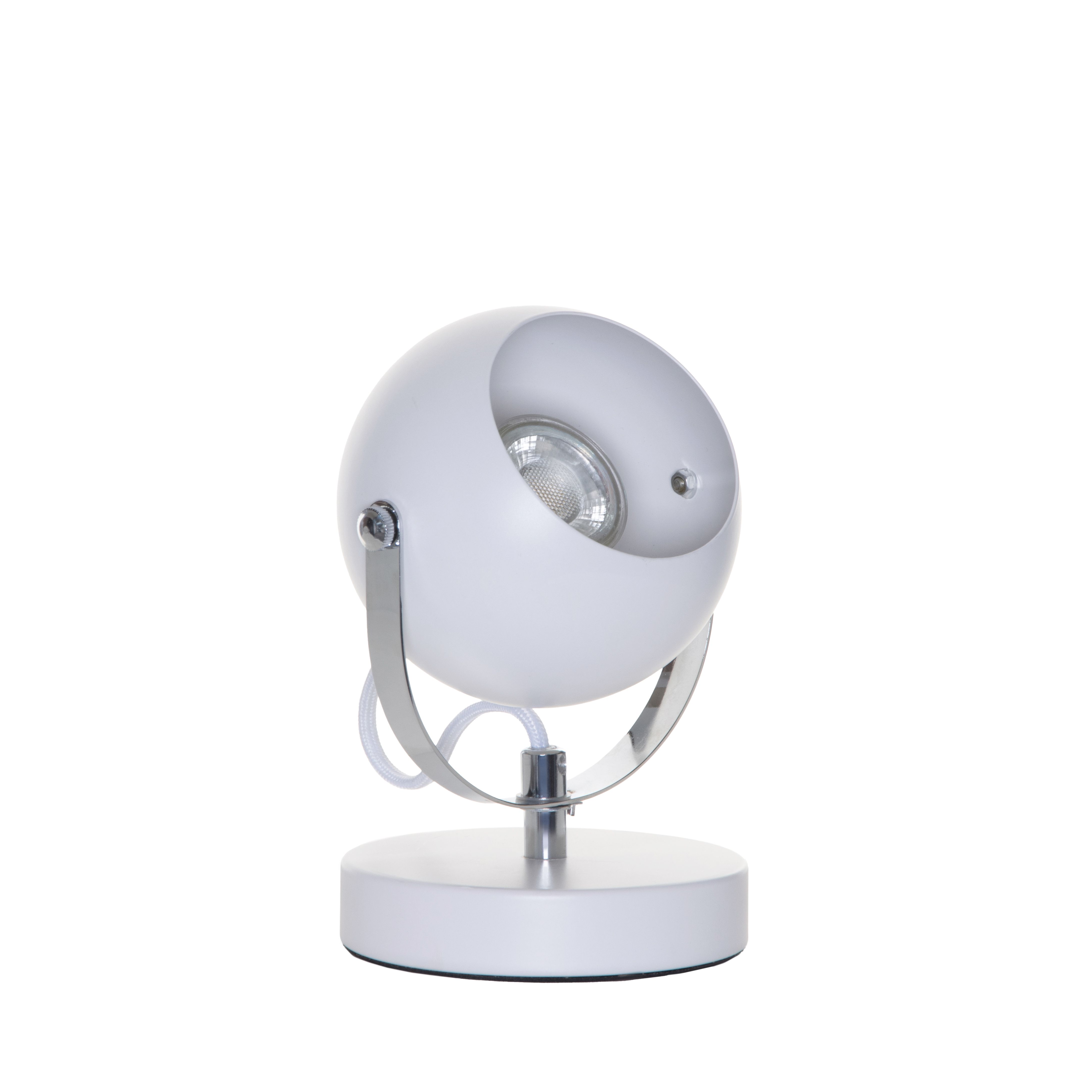 Inlight Azure Retro Matt White Round Table lamp